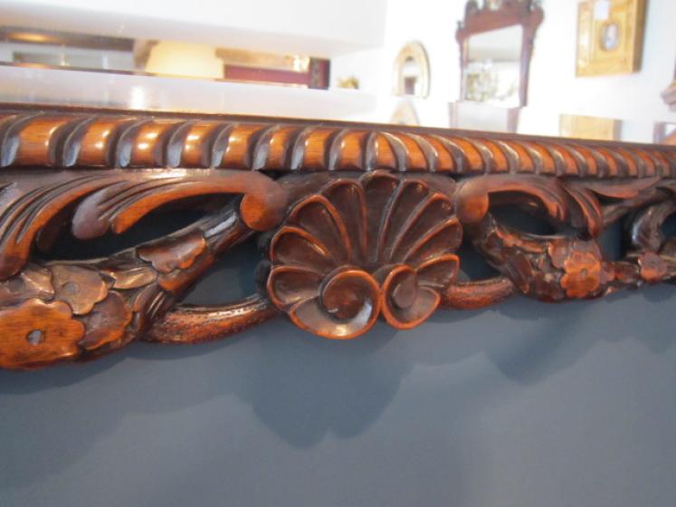 Superb Mid 19th Century Walnut Carved Mirror - Image 5