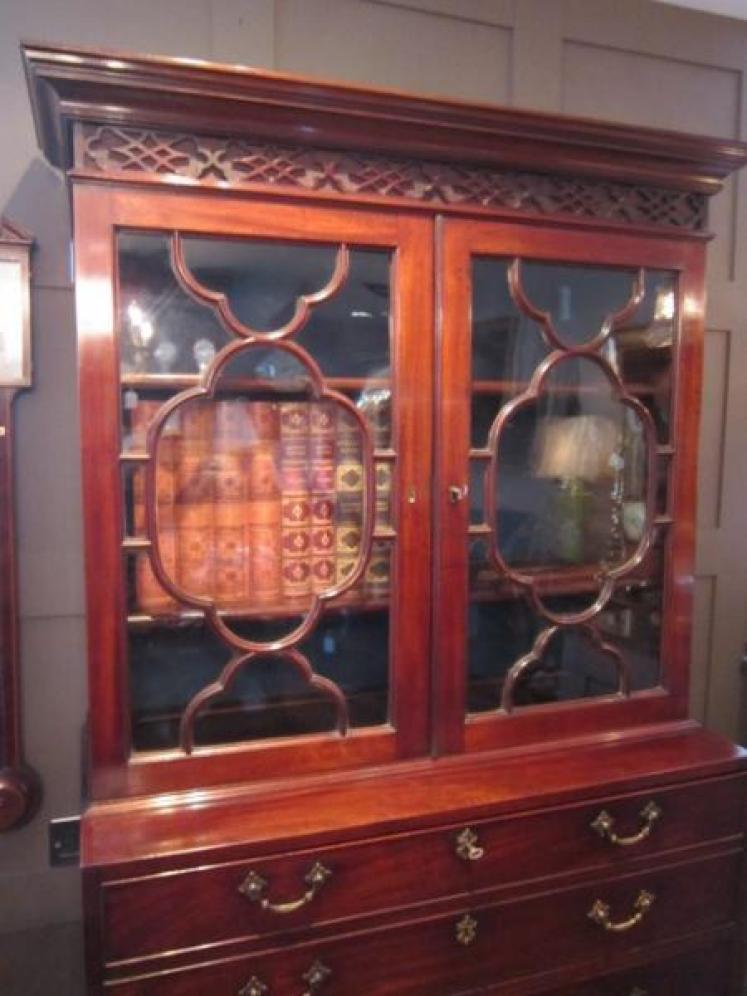 Fine George III Period Mahogany Secretaire Bookcase - Image 2
