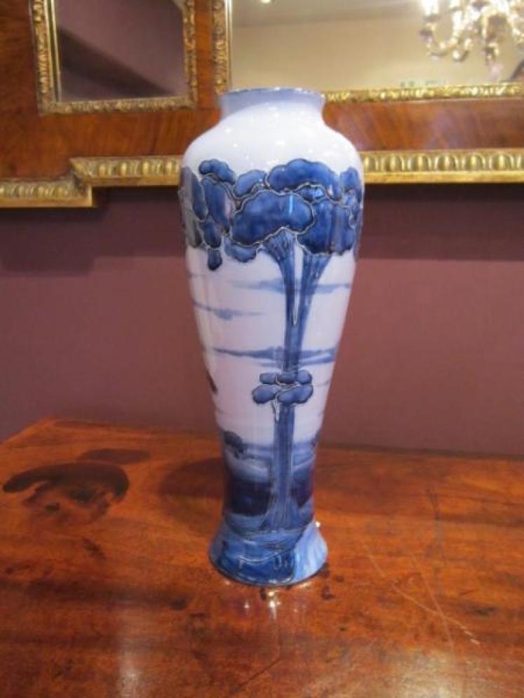 Rare McIntyre Moorcroft Hazeldene Blue Vase - Image 1