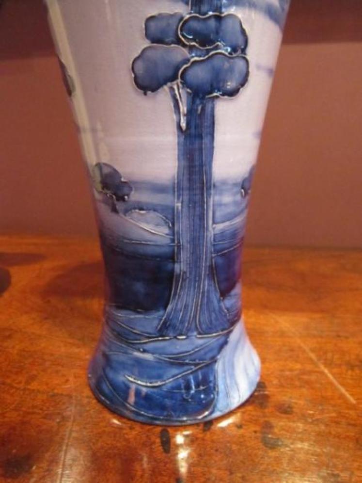 Rare McIntyre Moorcroft Hazeldene Blue Vase - Image 2