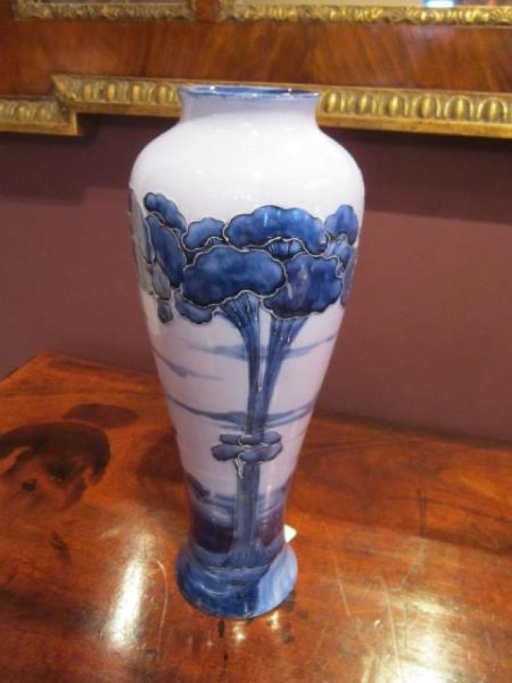 Rare McIntyre Moorcroft Hazeldene Blue Vase - Image 5