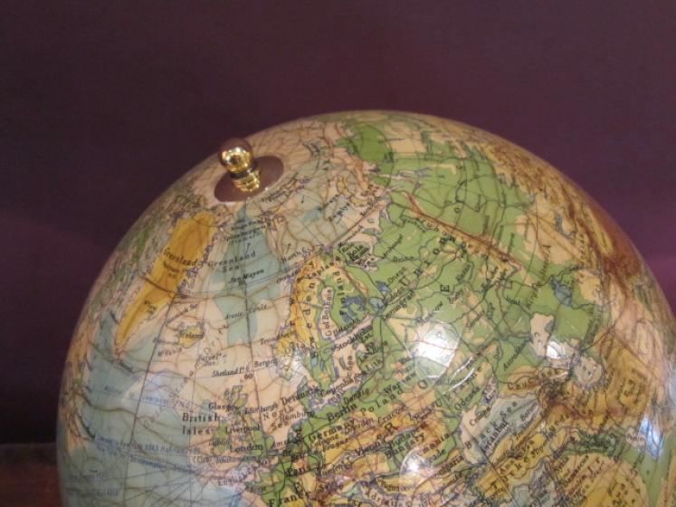 Large Phillip's 14" Plaster Terrestrial Globe - Image 4