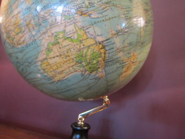 Large Phillip's 14" Plaster Terrestrial Globe - Image 5