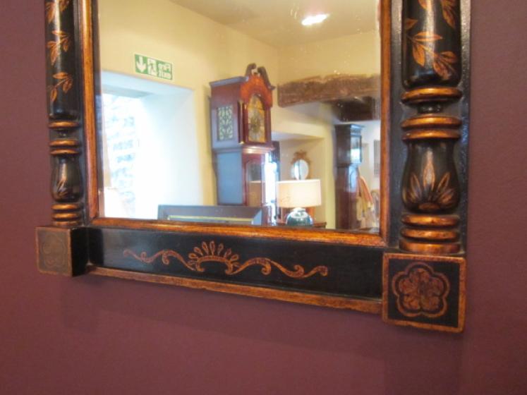 Top Quality 19th Century Japanned Pier Glass Mirror - Image 3