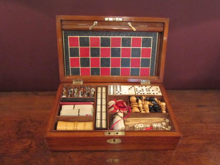 Complete Victorian Mahogany Games Compendium - Image 1