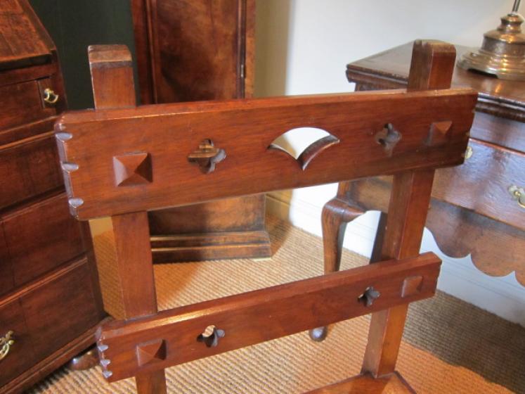 Rare Arts & Crafts Walnut Metamorphic Library Steps - Image 4