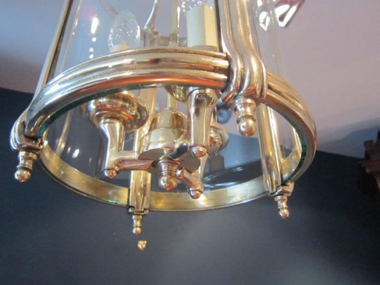 Superb Edwardian Bowed Glass Hall Lantern - Image 2