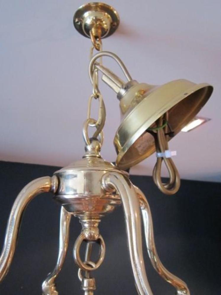 Superb Edwardian Bowed Glass Hall Lantern - Image 3