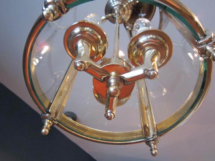 Superb Edwardian Bowed Glass Hall Lantern - Image 4