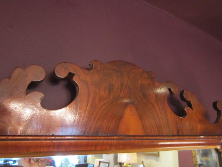 Superb George III Figured Walnut Wall Mirror - Image 2