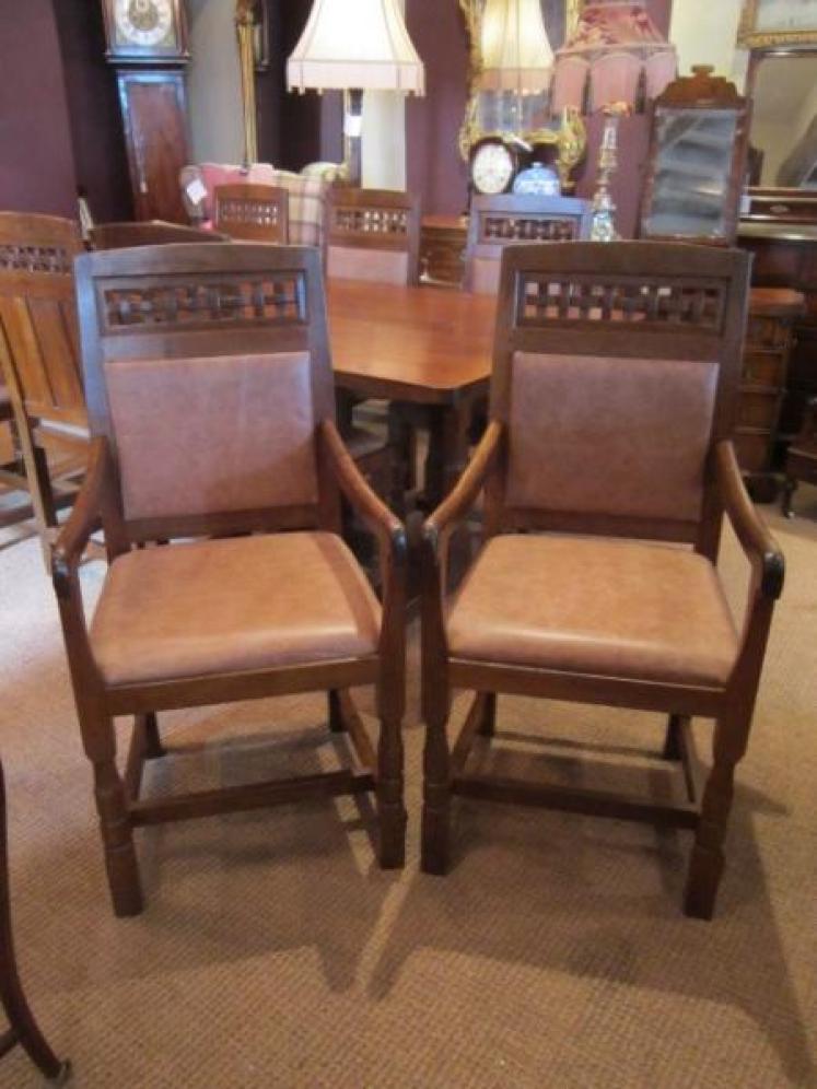 Superb Oak 'Lizardman' Dining Room Suite - Image 2