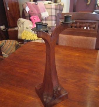 Rare Mouseman Apprentice Three Way Candleabra