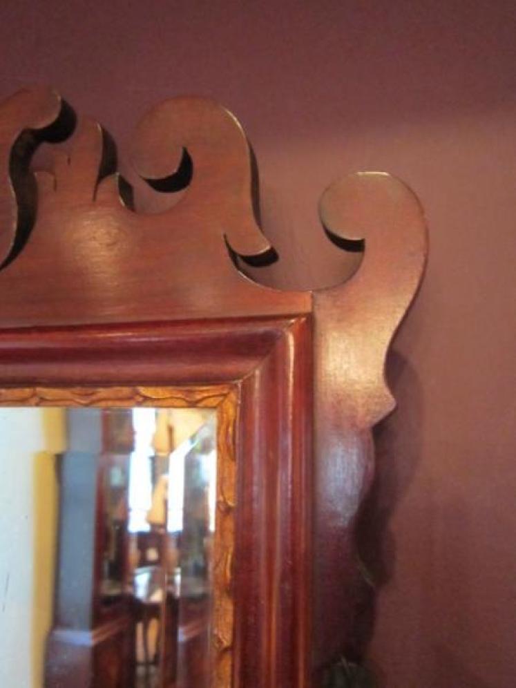 High Quality George III Style Sheraton Inlaid Mirror - Image 4