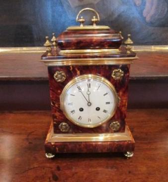 Outstanding 19th Century Tortiseshell & Gilt Clock