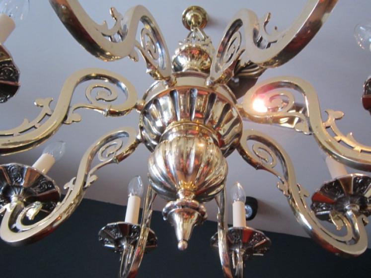 Top Quality Edwardian Cast Bronze Chandelier - Image 2