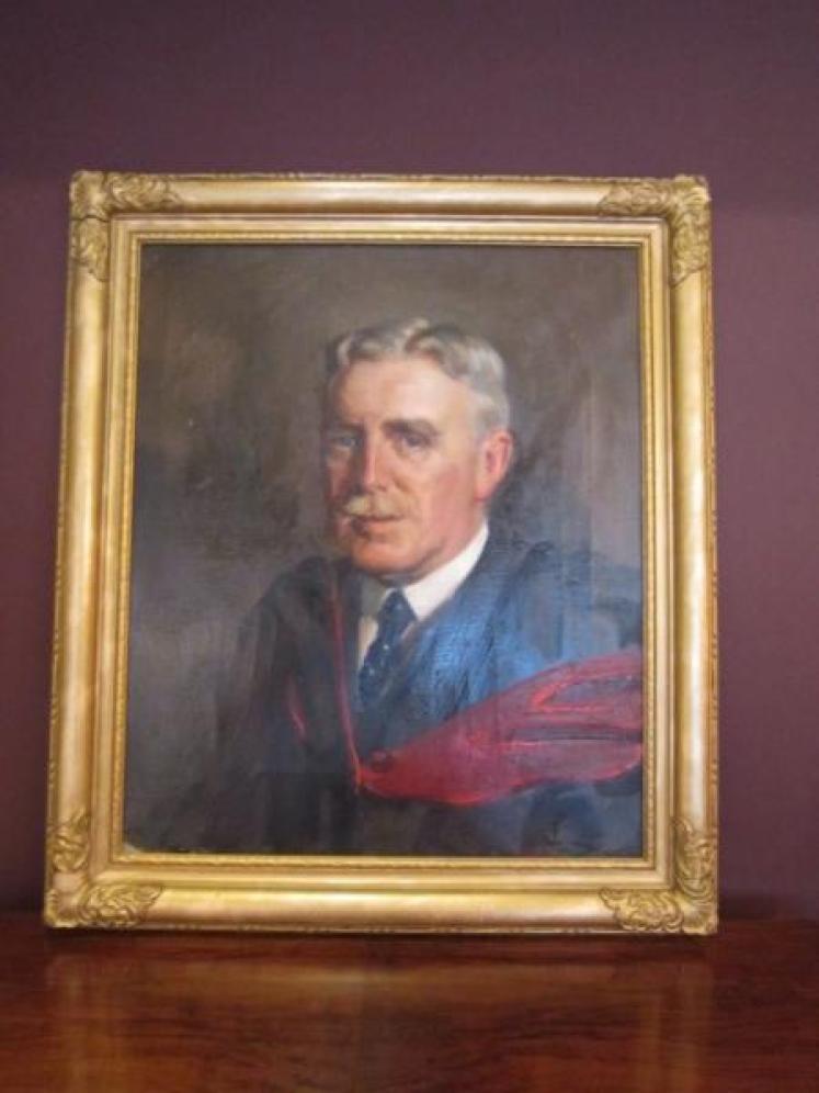 19th Century Oil Portrait of School Master - Image 1