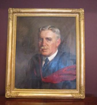 19th Century Oil Portrait of School Master