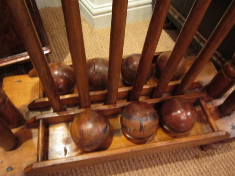 Original Victorian Ash & Elm Croquet Stand - Image 2