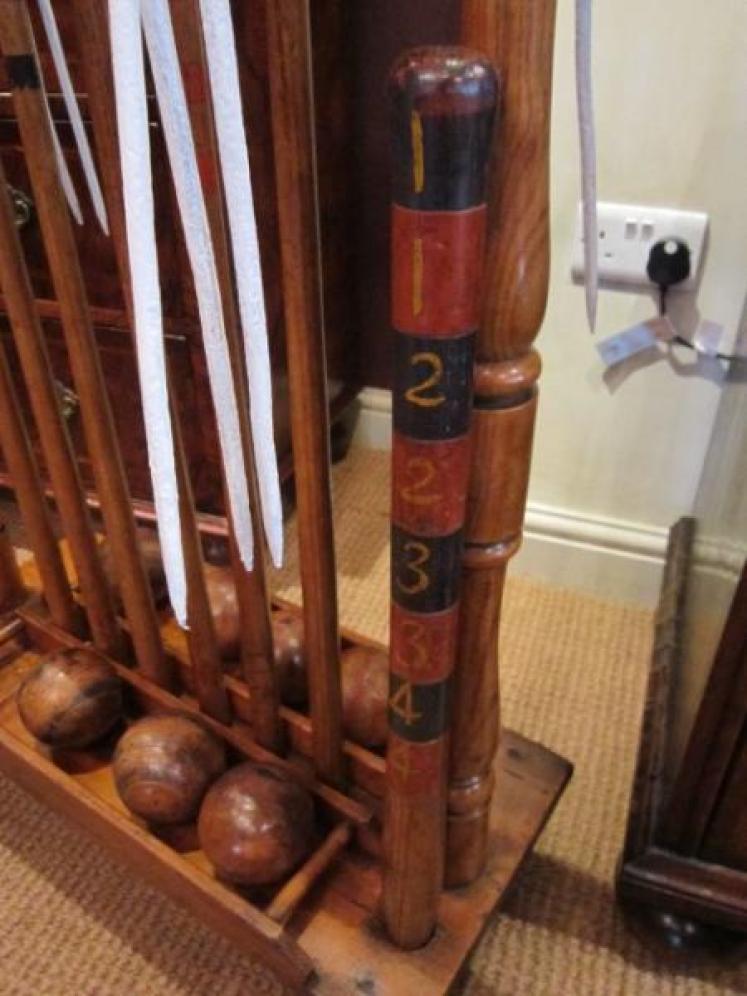 Original Victorian Ash & Elm Croquet Stand - Image 4