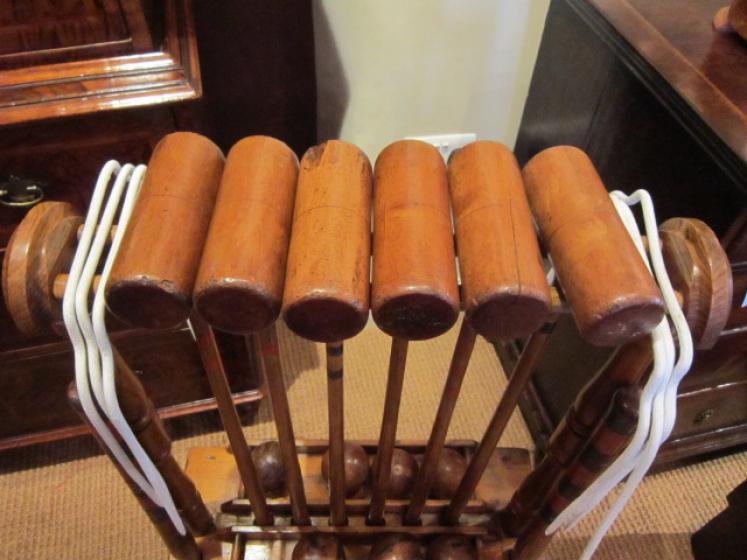 Original Victorian Ash & Elm Croquet Stand - Image 5