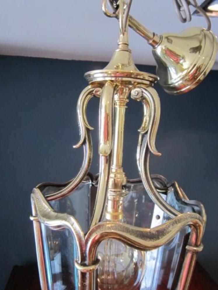 Top Quality Edwardian Brass Rococo Hall Lantern - Image 3