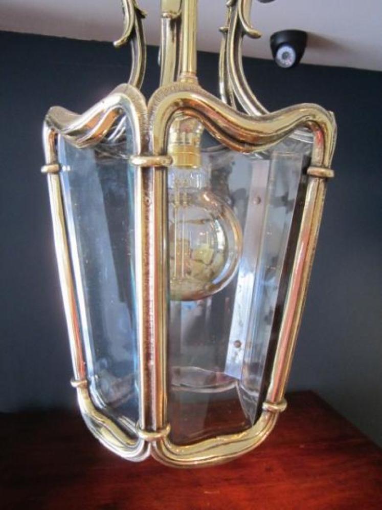 Top Quality Edwardian Brass Rococo Hall Lantern - Image 4