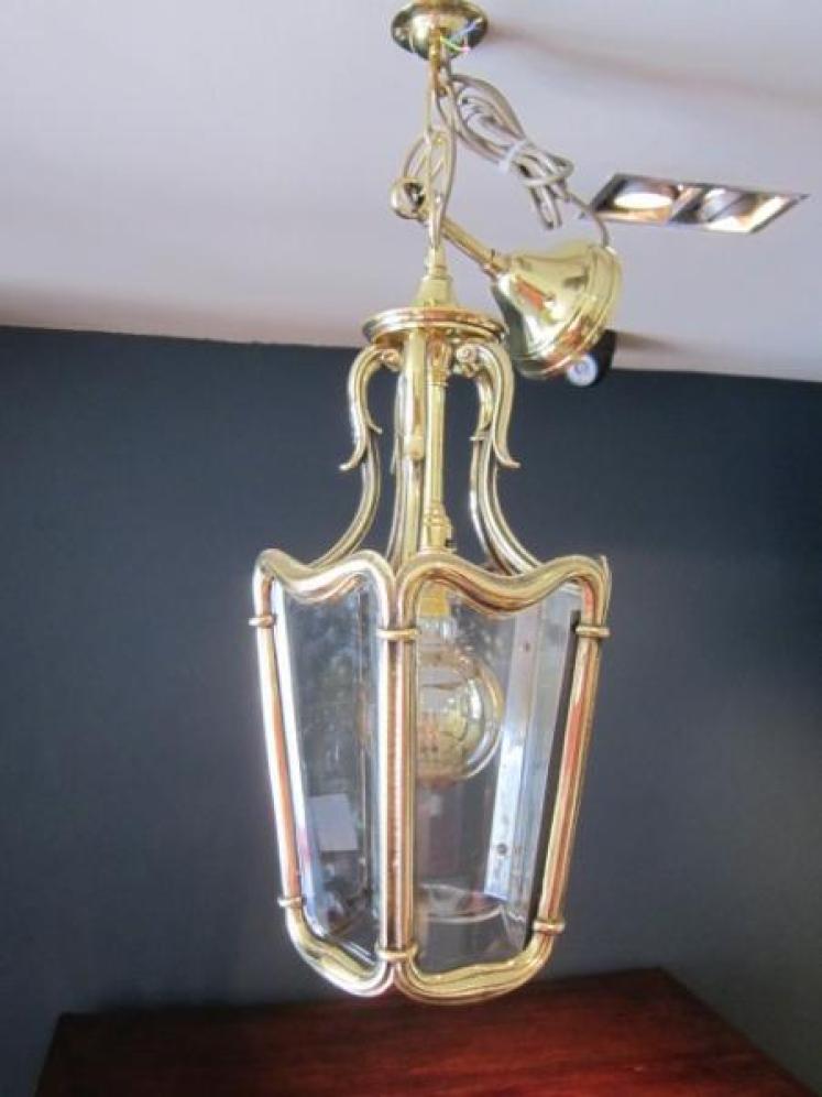 Top Quality Edwardian Brass Rococo Hall Lantern - Image 5