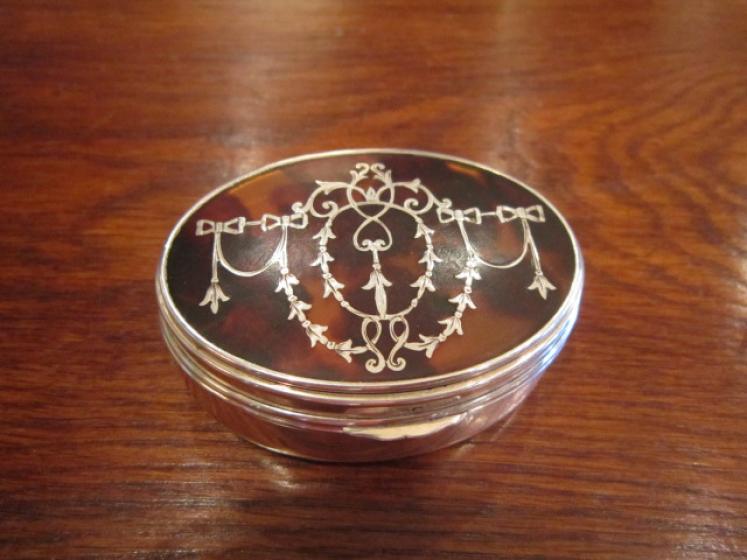High Quality Edwardian Silver & Tortoiseshell Trinket Box - Image 3