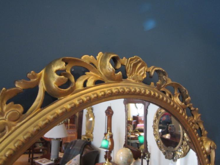 19th Century Florentine Gilt Plaster Wall Mirror - Image 4