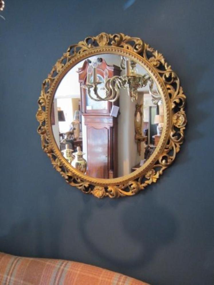 19th Century Florentine Gilt Plaster Wall Mirror - Image 5