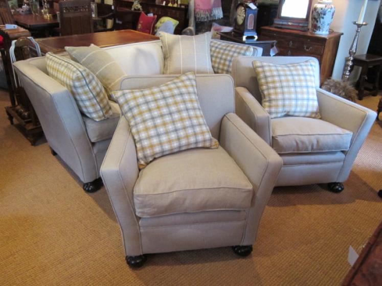 Edwardian Period Three Piece Upholstered Suite - Image 1