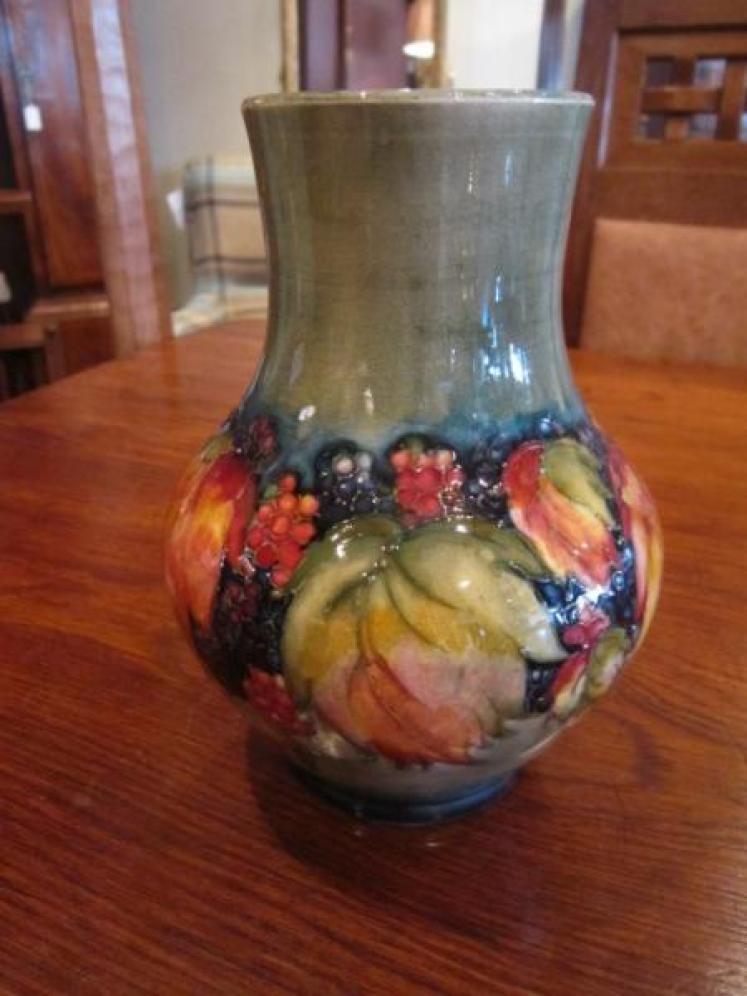 Rare Moorcroft Leaf & Blackberries Flambe Vase - Image 1