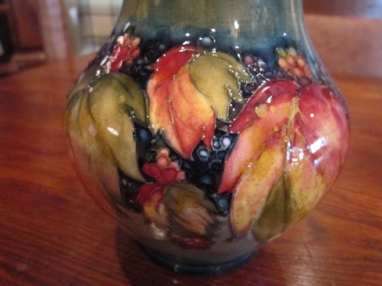 Rare Moorcroft Leaf & Blackberries Flambe Vase - Image 2