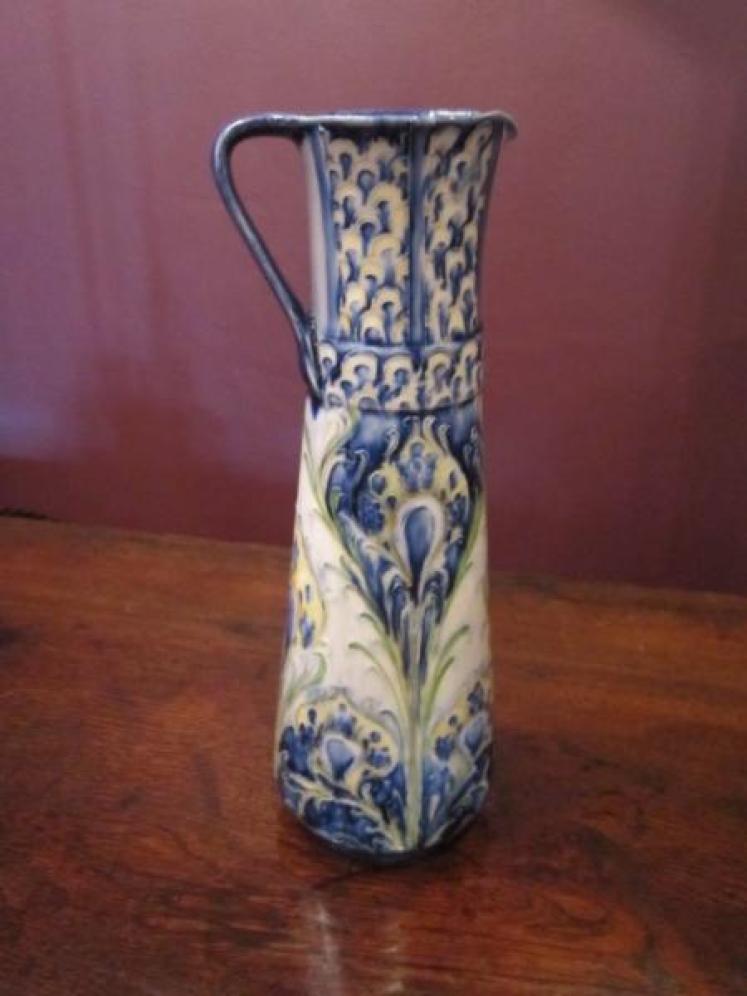 Art Nouveau McIntyre Moorcroft Peacock Feathers Jug - Image 1