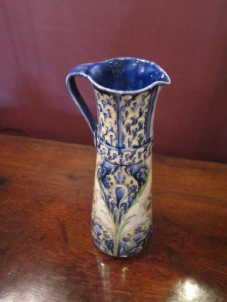 Art Nouveau McIntyre Moorcroft Peacock Feathers Jug - Image 2