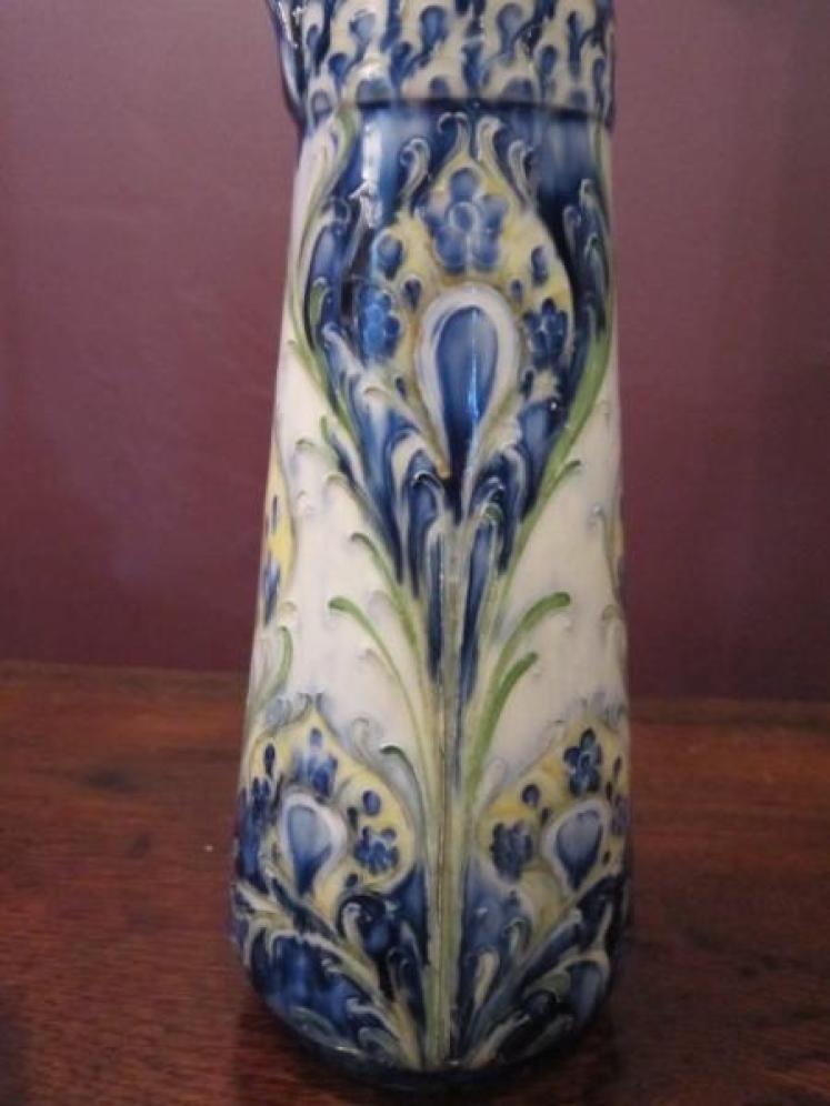 Art Nouveau McIntyre Moorcroft Peacock Feathers Jug - Image 3