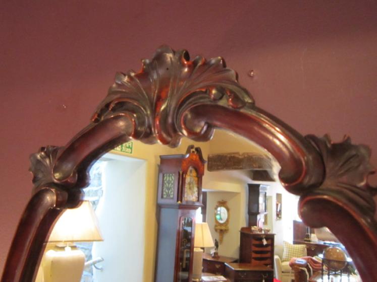 Decorative Mid Victorian Mahogany Oval Mirror - Image 3