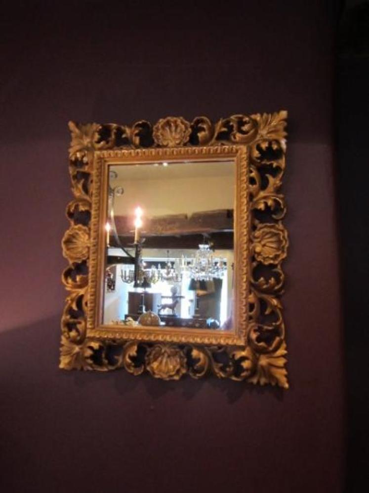 Decorative 19th Century Plaster Gilt Rococo Mirror - Image 1
