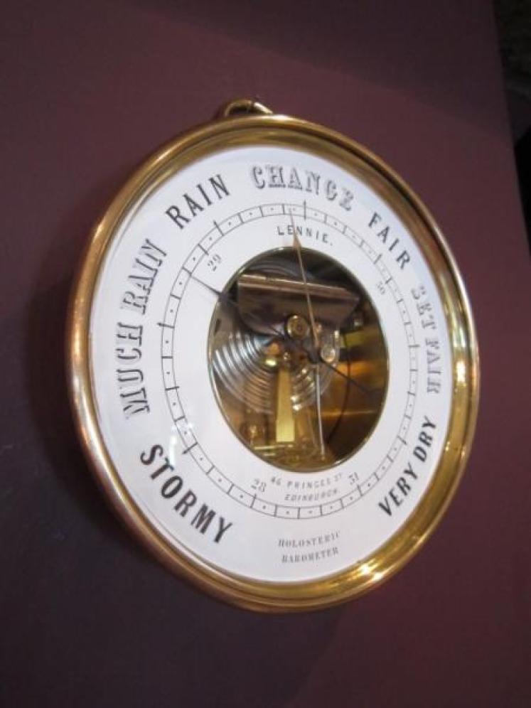 Large Victorian Skeletonised Edinburgh Marine Barometer - Image 1