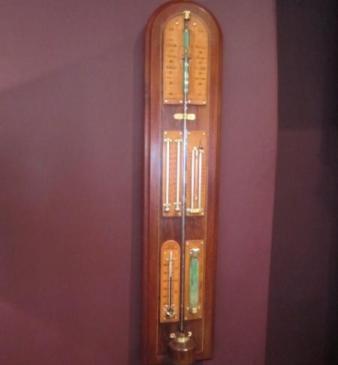 Fine Mid Victorian Inlaid Weather Station