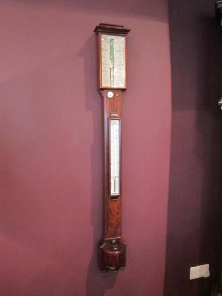 Superb Early Victorian Negretti & Zambra Stick Barometer - Image 3