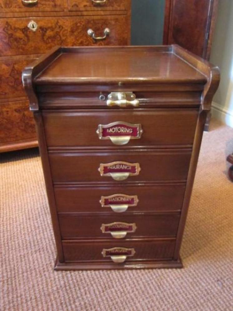 Top Quality Victorian Mahogany File Chest - Image 1