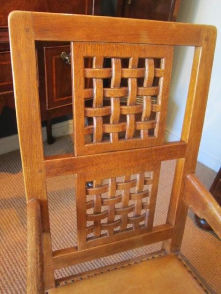 Rare 1950's Mouseman Oak Rocking Armchair - Image 2