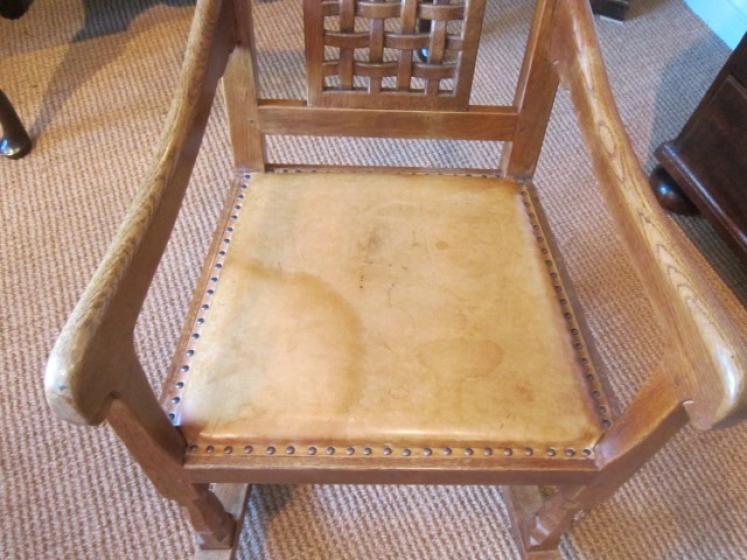 Rare 1950's Mouseman Oak Rocking Armchair - Image 3