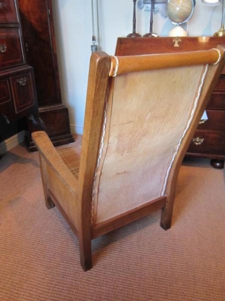 1950's Mouseman Adzed Oak 'Smoker's' Armchair - Image 4