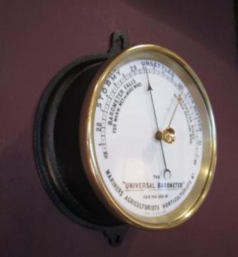 Rare Victorian Cast Iron Universal Marine Barometer