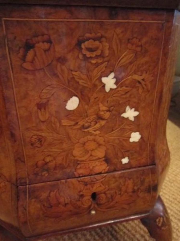 Superb 18th Century Walnut & Marquetry Wine Cooler - Image 2
