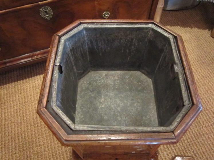 Superb 18th Century Walnut & Marquetry Wine Cooler - Image 4