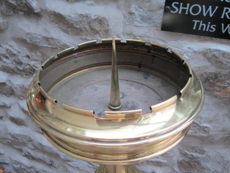 Large Victorian Brass Floor Standing Church Candlestick - Image 4
