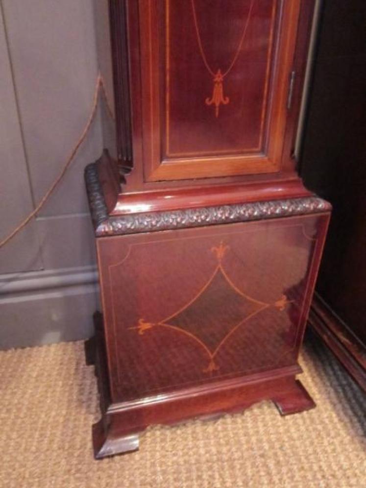 Outstanding Late 19th Century Inlaid Grandmother Clock - Image 4